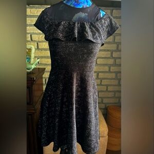 Disney Girls Black Shimmer Dress Size L | Party Holiday Occasion Dress